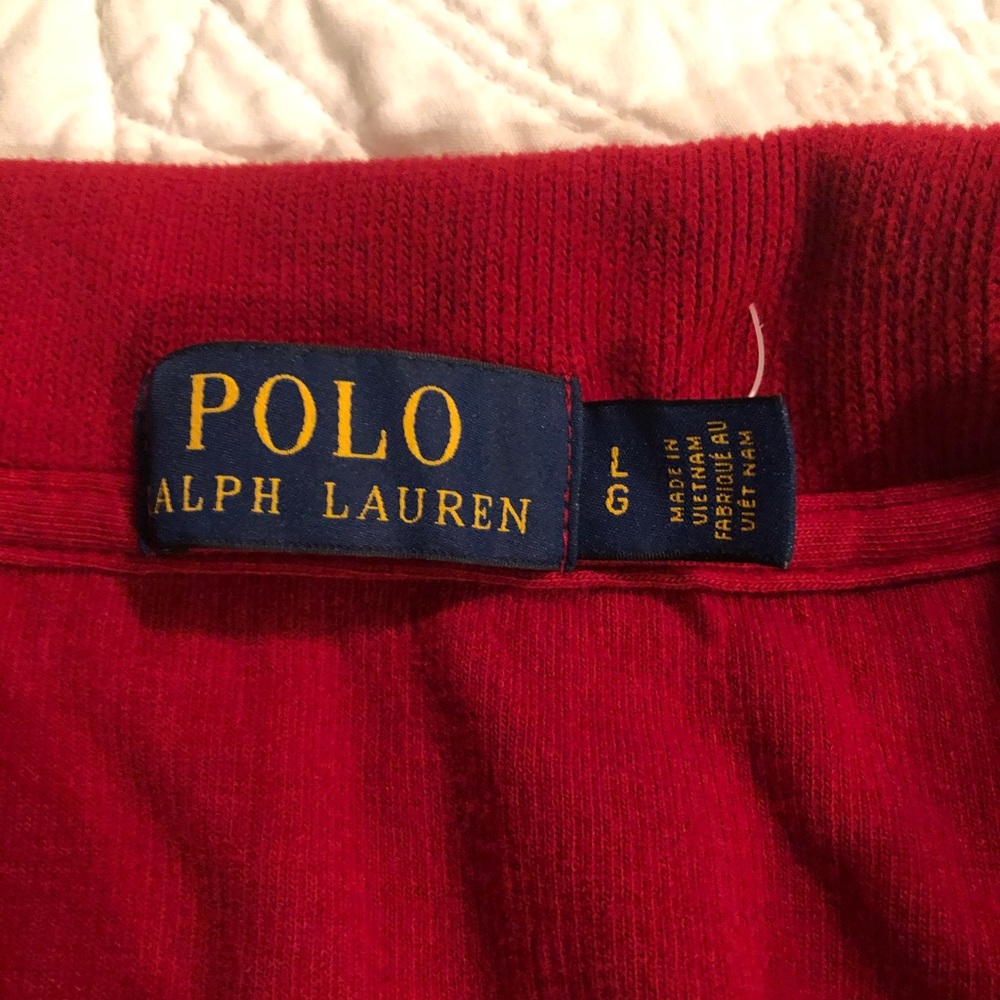 Men’s Red Polo Ralph Lauren long sleeved shirt.
